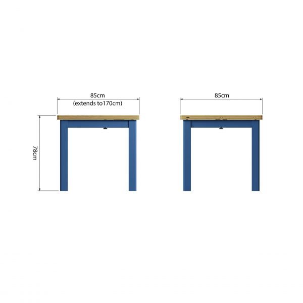Leighton Oak Flip Top Table Dimensions scaled