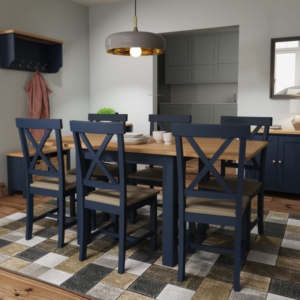 Leighton Oak Flip Top Table Open