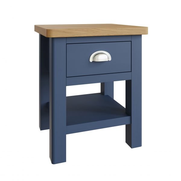 Leighton Oak Lamp Table Angle