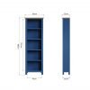 Leighton Oak Large Bookcase Dimensions scaled