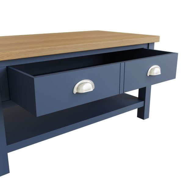 Leighton Oak Large Coffee Table Close