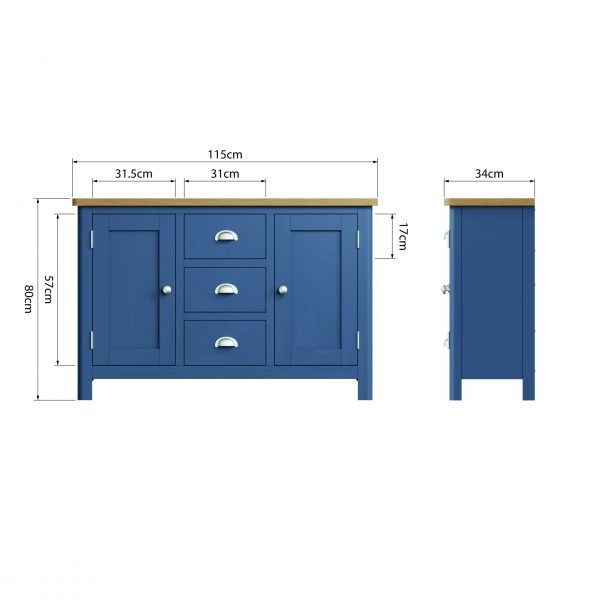 Leighton Oak Large Sideboard Dimensions scaled