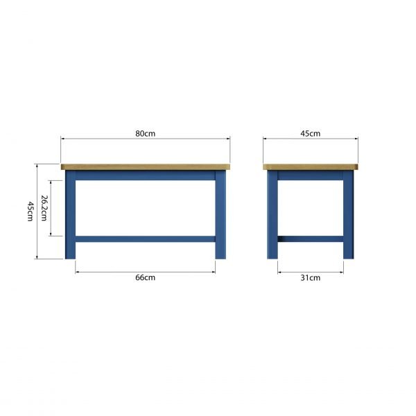 Leighton Oak Small Coffee Table Dimensions scaled