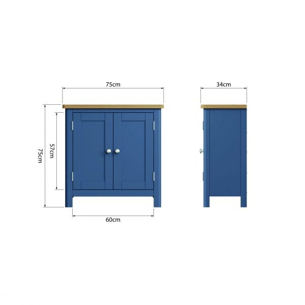 Leighton Oak Small Sideboard Dimensions scaled