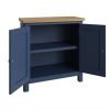Leighton Oak Small Sideboard Open scaled
