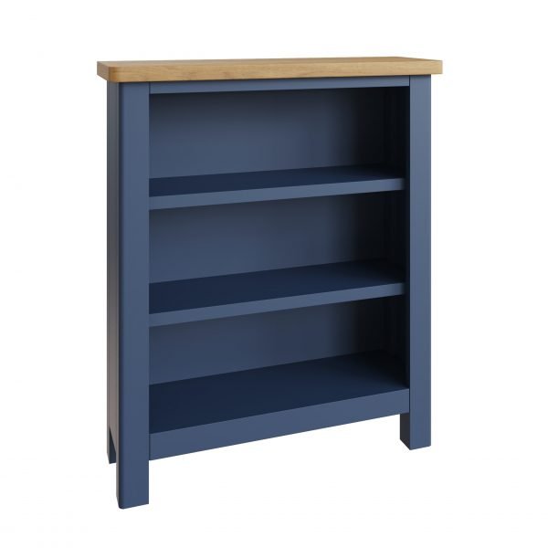 Leighton Oak Small Wide Bookcase Angle