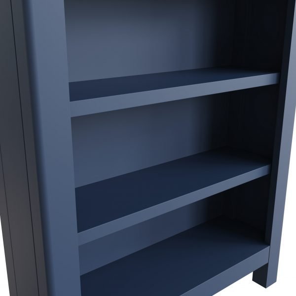 Leighton Oak Small Wide Bookcase Close
