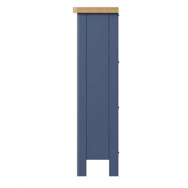 Leighton Oak Small Wide Bookcase Side