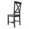 Leighton Oak X Back Dining Chair Angle Rear