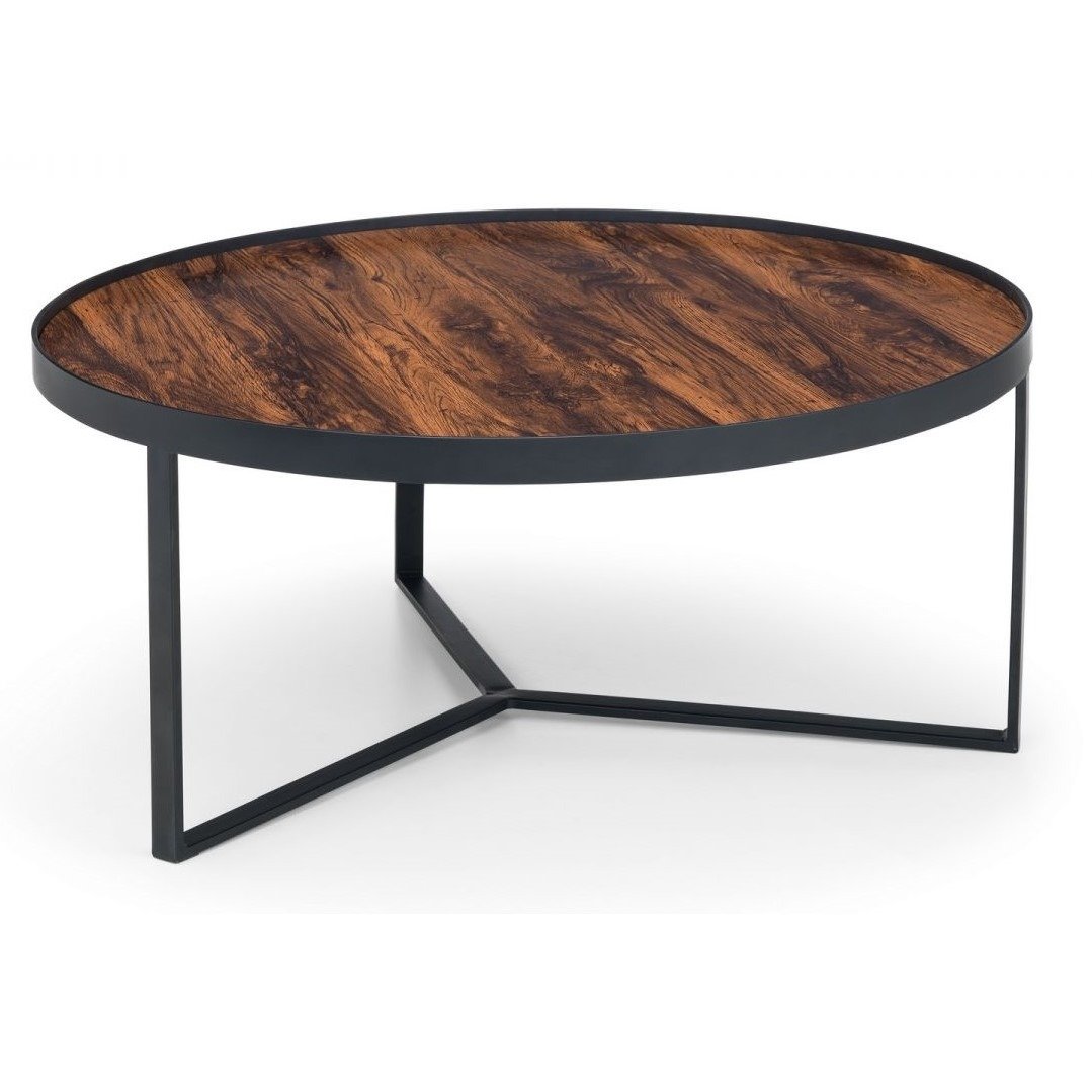 Walnut and metal side table deals