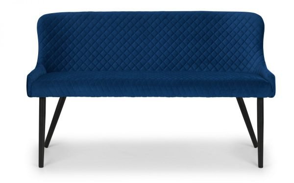 Luxe High Back Bench Blue front