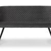 Luxe High Back Bench - Grey front