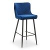 Luxe Velvet Bar Stool Blue