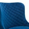 Luxe Velvet Bar Stool - Blue detail