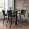 Luxe Velvet Bar Stool Grey set