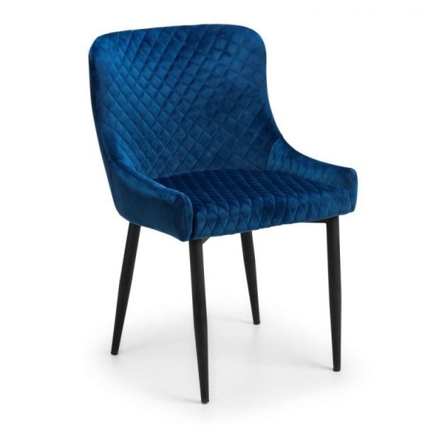 Luxe Velvet Dining Chair Blue