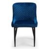 Luxe Velvet Dining Chair Blue front