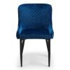 Luxe Velvet Dining Chair Blue front