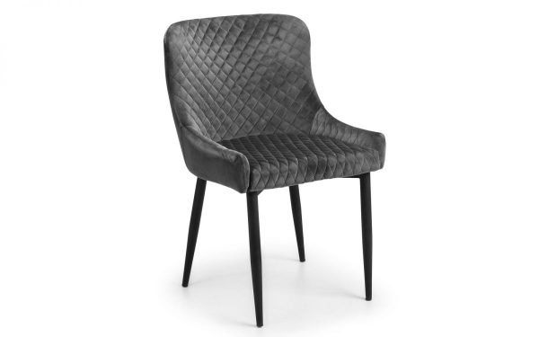 Luxe Velvet Dining Chair Grey