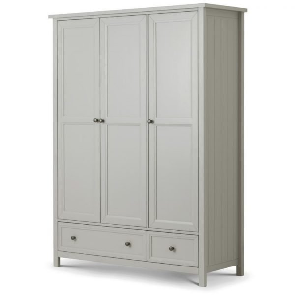 Maine 3 Door Combination Wardrobe Dove Grey