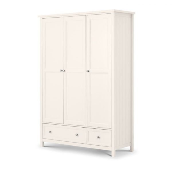 Maine 3 Door Combination Wardrobe Surf White