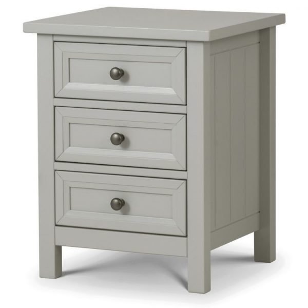 Maine 3 Drawer Bedside Dove Grey