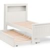 Maine Bookcase Bed - Surf White open