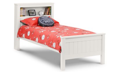 Maine Bookcase Bed - Surf White single
