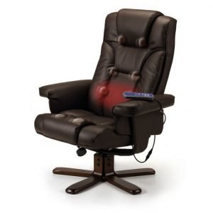 Malmo Massage Recliner Stool Black