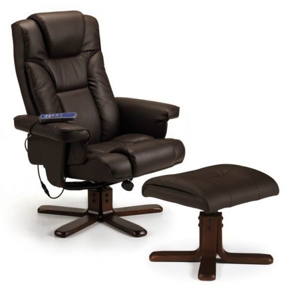 Malmo Massage Recliner Stool Brown