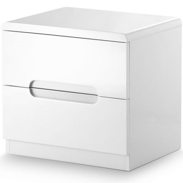 Manhattan 2 Drawer Bedside White