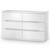 Manhattan 6 Drawer Wide Chest White