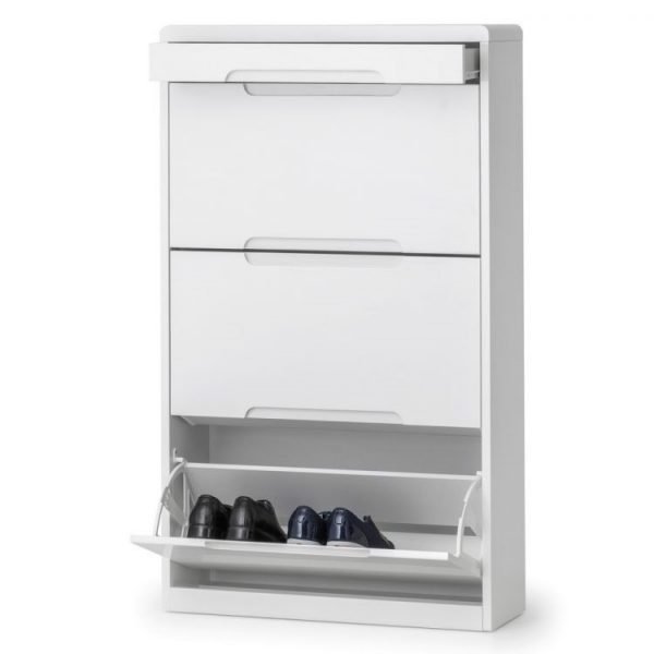 Manhattan Shoe Cabinet With Drawer White