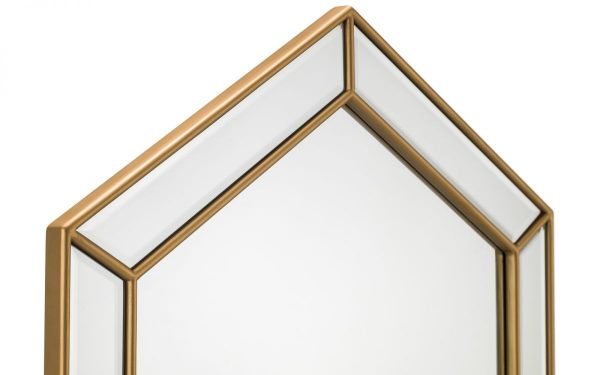 Melody Hexagonal Gold Wall Mirror Detail