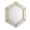 Melody Hexagonal Gold Wall Mirror White