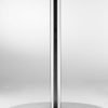 Milan Round Glass Brushed Steel Pedestal Table leg