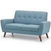 Monza 2 Seater Compact Retro Sofa Blue