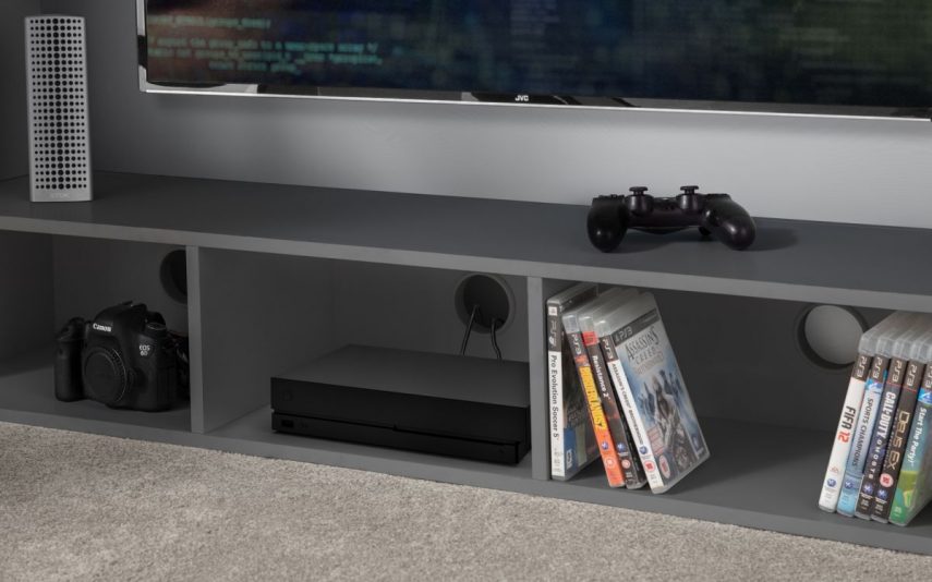 Nebula Gaming Bed Anthracite shelf