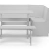 Newport Corner Dining Set Dove Grey front