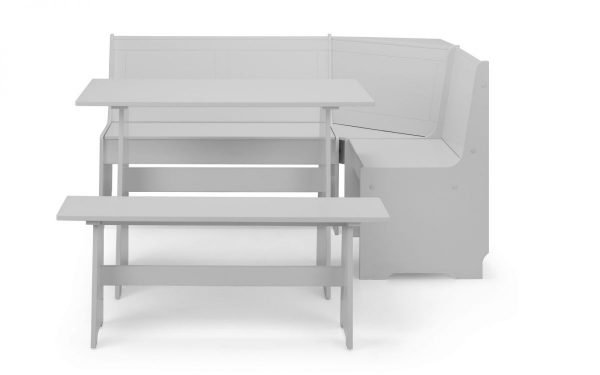 Newport Corner Dining Set Dove Grey front