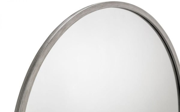 Octave Round Pewter Wall Mirror Detail