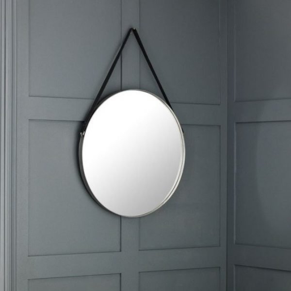 Opera Round Pewter Mirror room