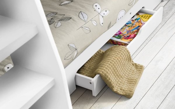 Orion Bunk Bed White Drawer