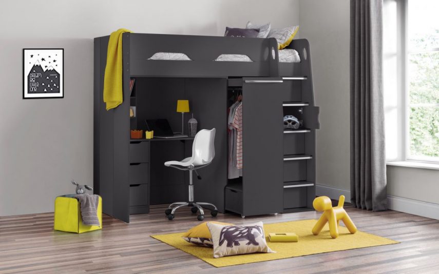 Pegasus High Sleeper Anthracite room