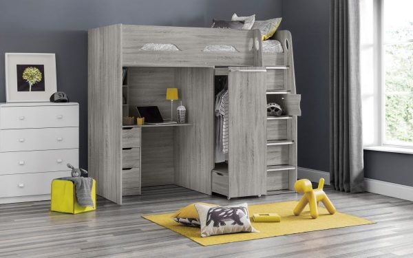 Pegasus High Sleeper Grey Oak