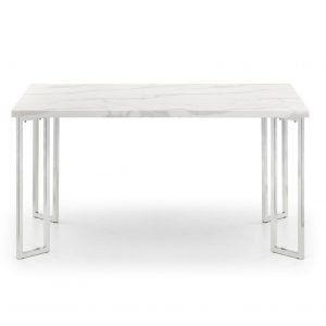 Positano Marble Chrome Dining Table