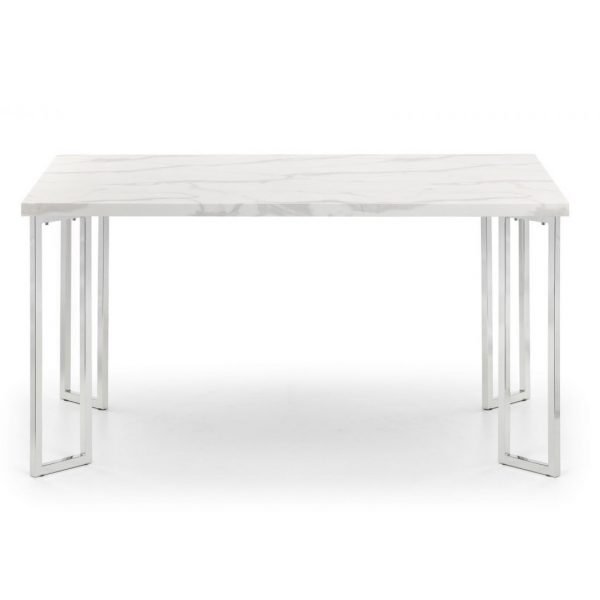 Positano Marble & Chrome Dining Table
