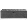 Ravello Blanket Box Dark Grey Velvet