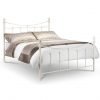 Rebecca Double Bed Stone White