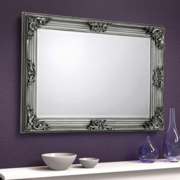 Rococo Pewter Wall Mirror